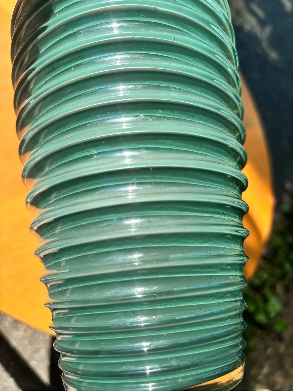 VINTAGE GREEN BEEHIVE ART-DECO INSPIRED VASE.